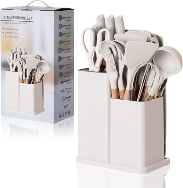 19 PCs Silicon Cooking & Knife Set - Image 4