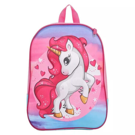 Kids School Bag with Geometry Box-Unicorn