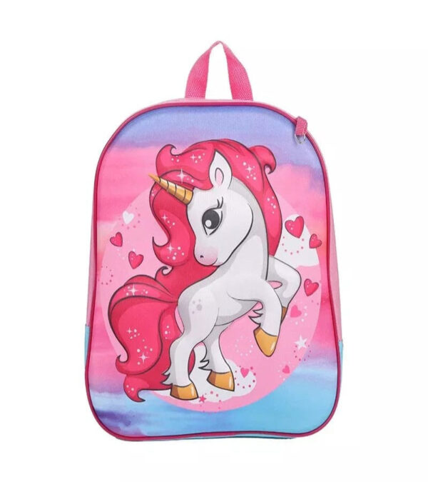 Kids School Bag with Geometry Box-Unicorn