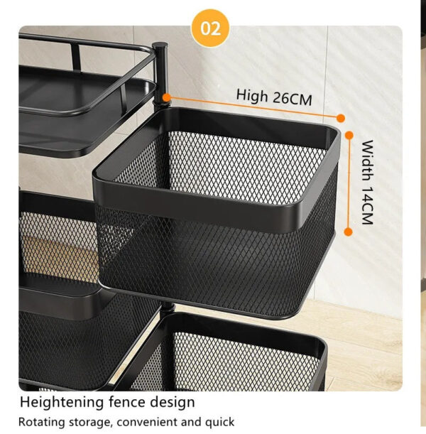 4 Tier 360 Degree Rotating Storage - Image 4