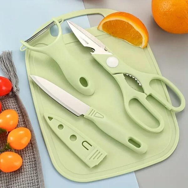 4 PCs Cutting Board With Knife - Image 4