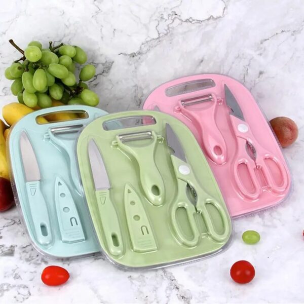 4 PCs Cutting Board With Knife - Image 5